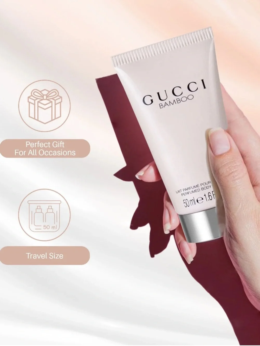 Gucci Bamboo Perfumed Body Lotion - White & Silver (2 x 50 ml)